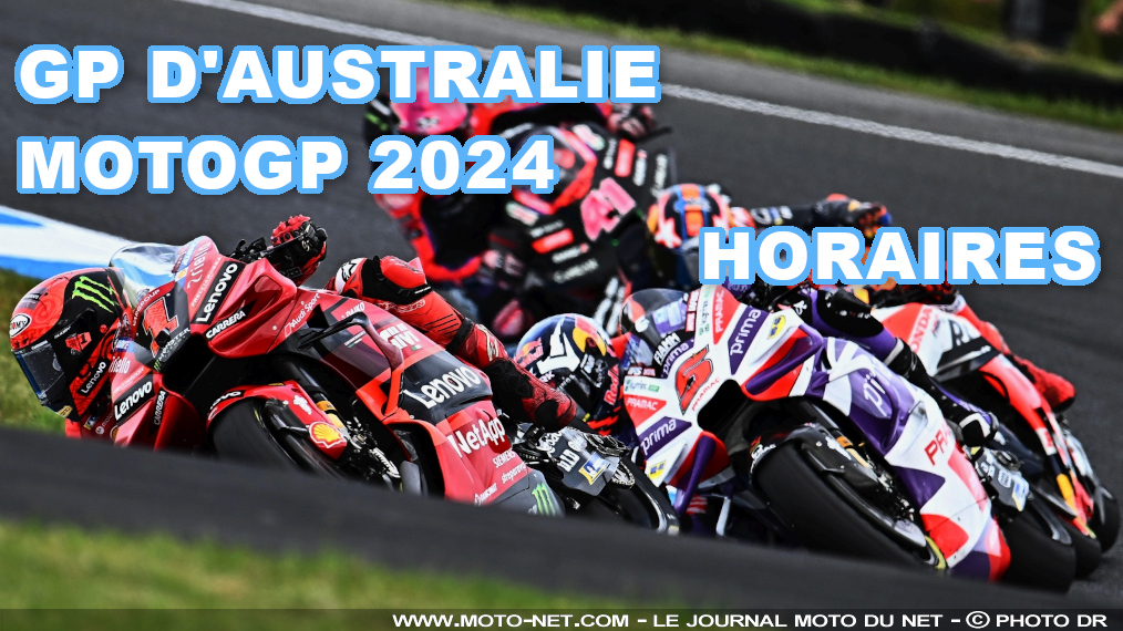 Horaires du Grand Prix d'Australie MotoGP 2024