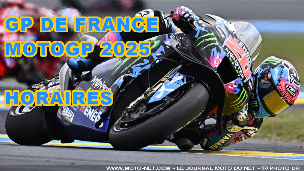 Horaires du Grand Prix de France MotoGP 2025, en clair sur Canal+

Diffusé ces dernières saisons sur C8 (canal 8 de la TNT, récemment dynamité), le GP de France moto 2025 passera sur la chaîne exceptionnellement dé-cryptée Canal+ ce dimanche 11 mai à 14h. Le show ''En pole'' sera lui aussi diffusé en clair ce samedi à 19h. Pour tout le reste du week-end au Mans, il faudra en revanche être abonné.
