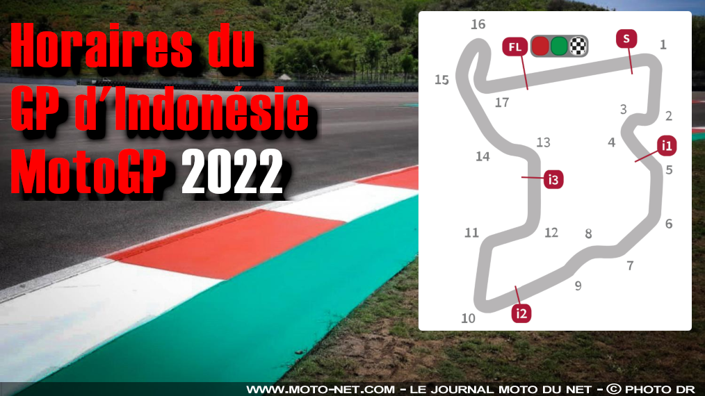 Horaires du GP d'Indonésie MotoGP 2022