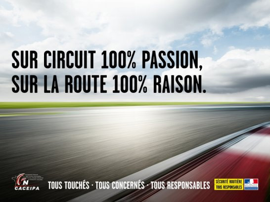 Un message de sécurité permanent sur les circuits auto et moto