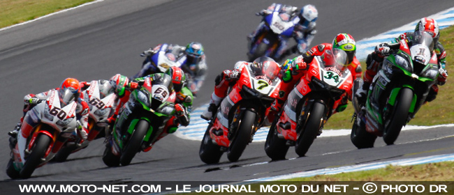 Rea, Giugliano, Davies, Sykes, Van den Mark, Hayden, Lowes et Guintoli - Jonathan Rea dans la légende du World Superbike