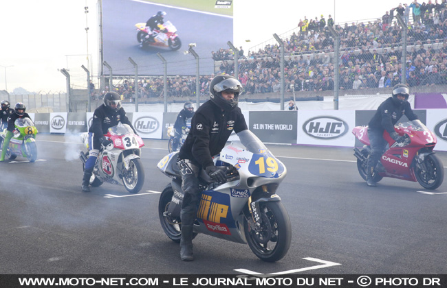 Les anciennes vedettes des Grand Prix Moto étaient de sortie au Mans