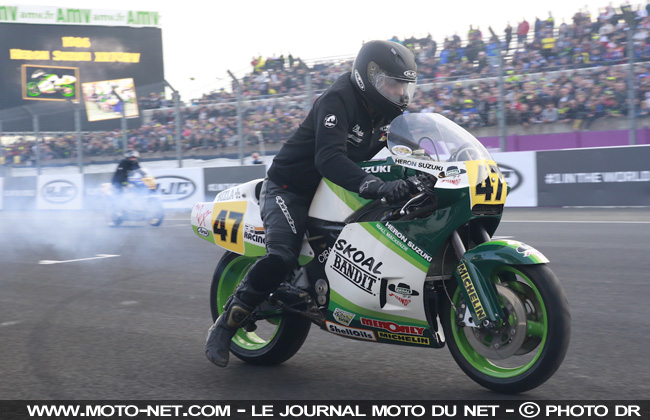 Les anciennes vedettes des Grand Prix Moto étaient de sortie au Mans