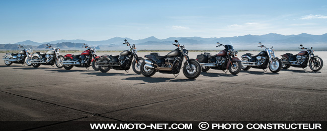 Coup de jeune pour les customs Softail de Harley-Davidson en 2018
