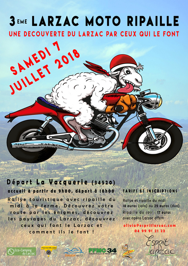 Larzac Moto Ripaille : visite des fermes du Larzac à moto !