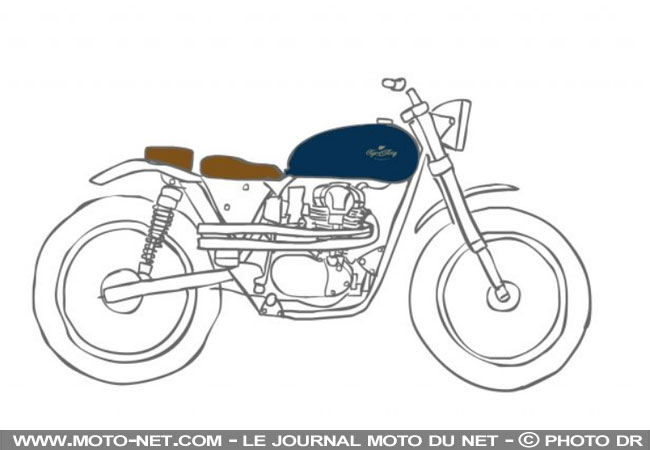 Kawasaki W650 Tracker Age of Glory par Egerie Moto