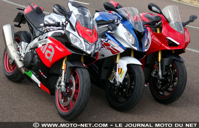  Comparatif Superbike 2018 : Aprilia RSV4 RF Vs BMW S1000RR Vs Ducati Panigale V4 S