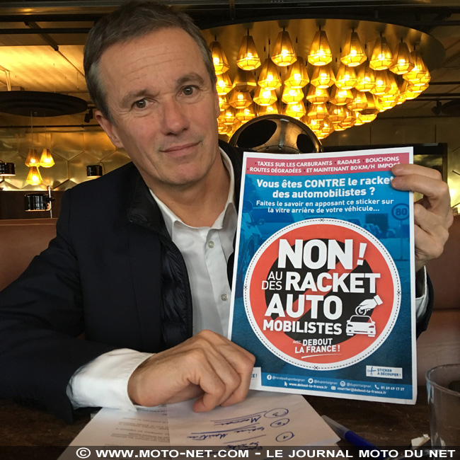 Nicolas Dupont-Aignan entre en campagne contre les 80 km/h