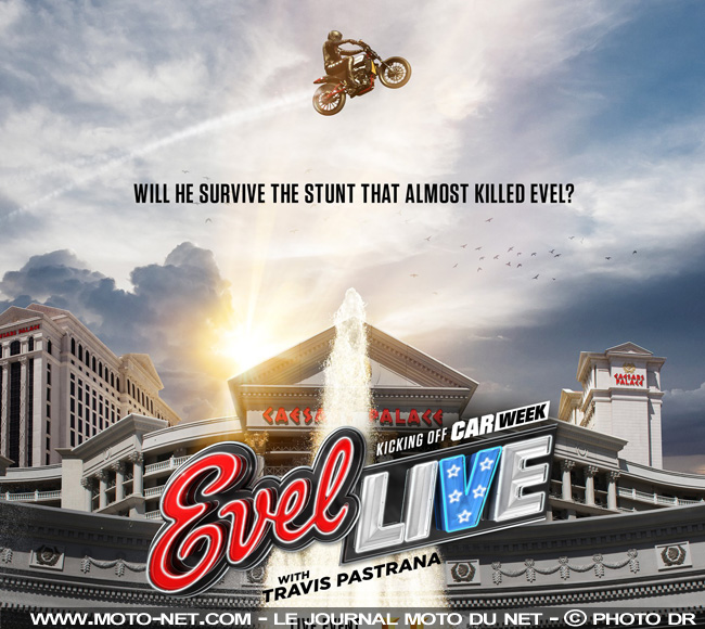 [Vidéos] Sauts à moto : Travis Pastrana rend hommage à Evel Knievel