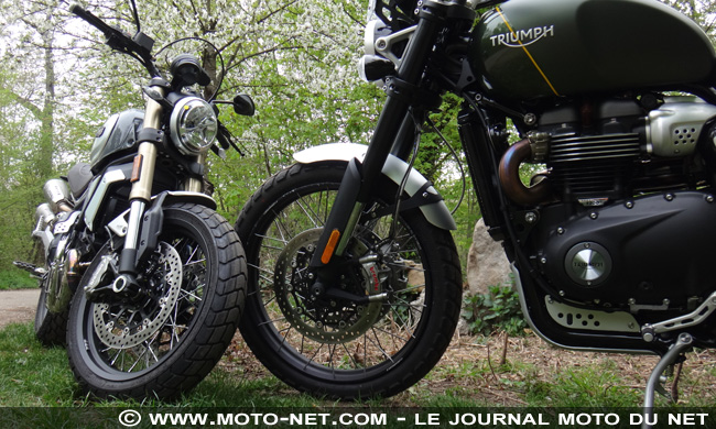  Duel Ducati 1100 Vs Triumph 1200 XC : Scrambler contre Scrambler
