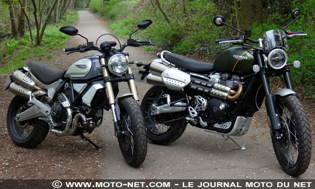  Duel Ducati 1100 Vs Triumph 1200 XC : Scrambler contre Scrambler