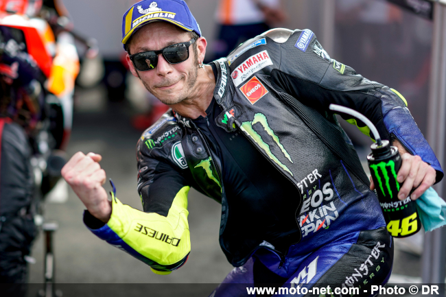 Valentino Rossi (Yamaha n°46), 3ème au championnat