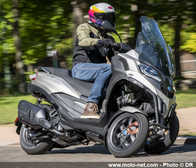 Nouveaux Piaggio MP3 (permis B) 400 et 530 hpe 2023 : + de 44 ch