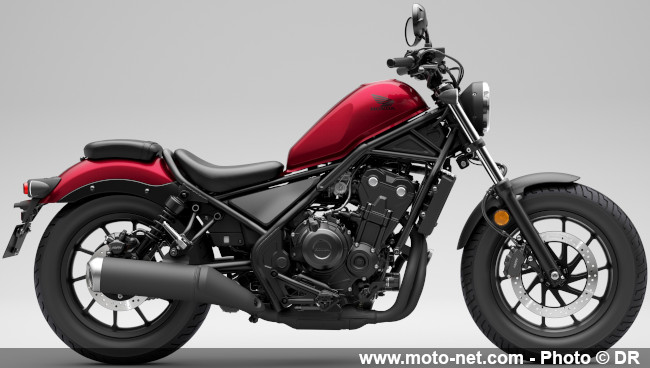 Nouveaux coloris pour les Honda CB1000R, CMX500 Rebel et Monkey en 2023