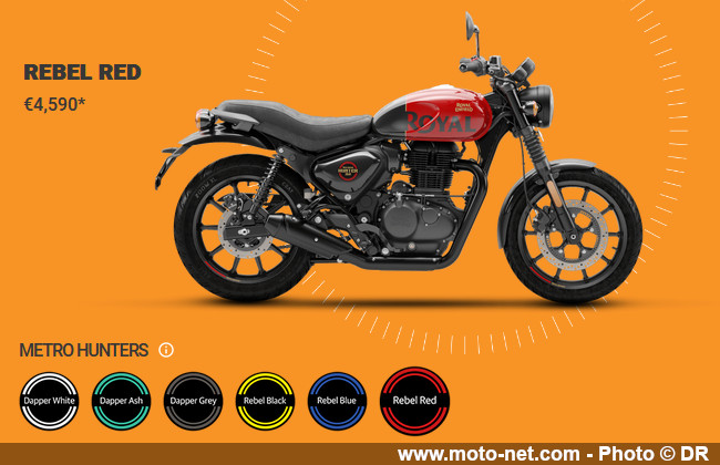 En France, Royal Enfield place sa Hunter 350 au prix de la Meteor