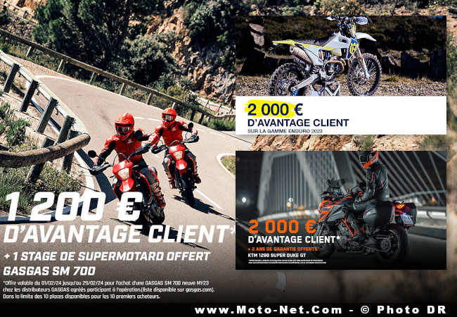 Offres KTM, Husqvarna, GasGas : moto compte triple !