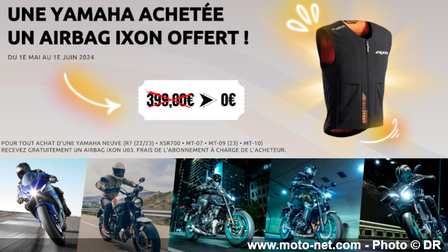  Yamaha étend son offre airbag gratuit aux XSR700, R7, MT-09 et MT-10 !