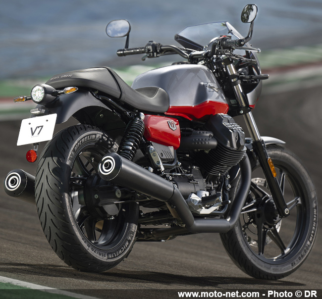 Moto Guzzi présente sa petite sportive V7 Stone Corsa 