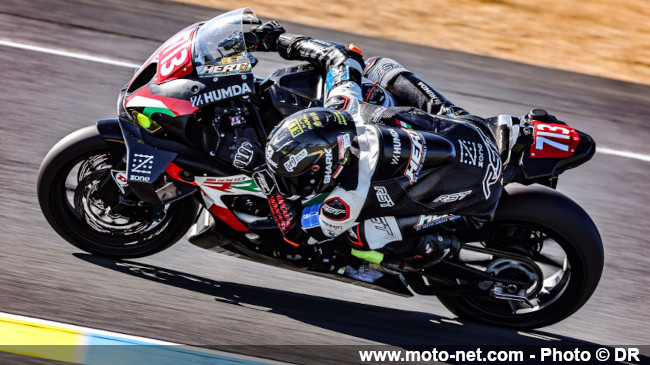  La Yamaha n°7 en pole des 24H Motos 2025, juste devant la Suzuki n°1 