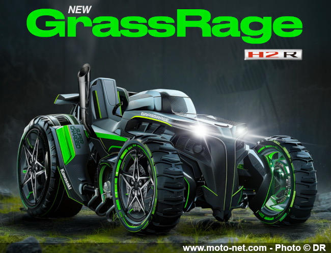 Kawasaki dévoile une tondeuse à gazon de compétition !