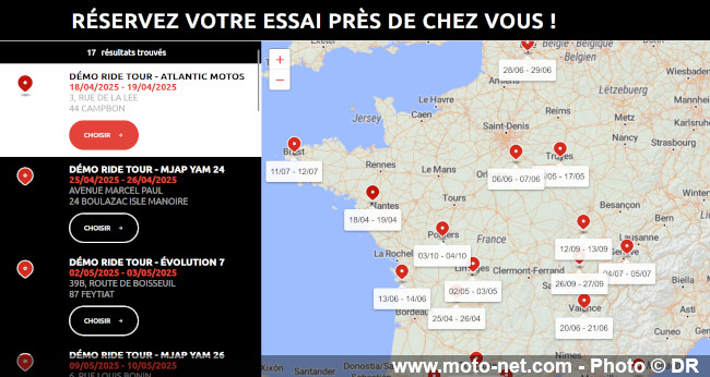 Yamaha repart pour un Démo Ride Tour de 18 étapes en 2025  
