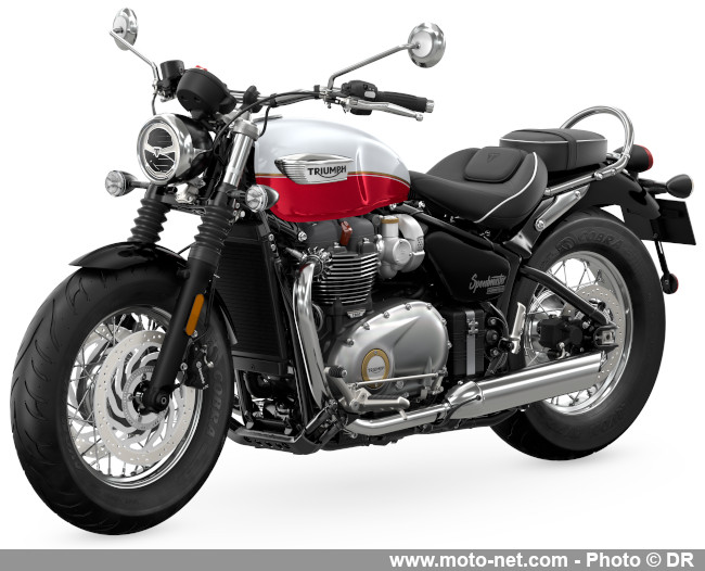 Quelques Speed Triple RR Breitling et plein de coloris 2025 chez Triumph 