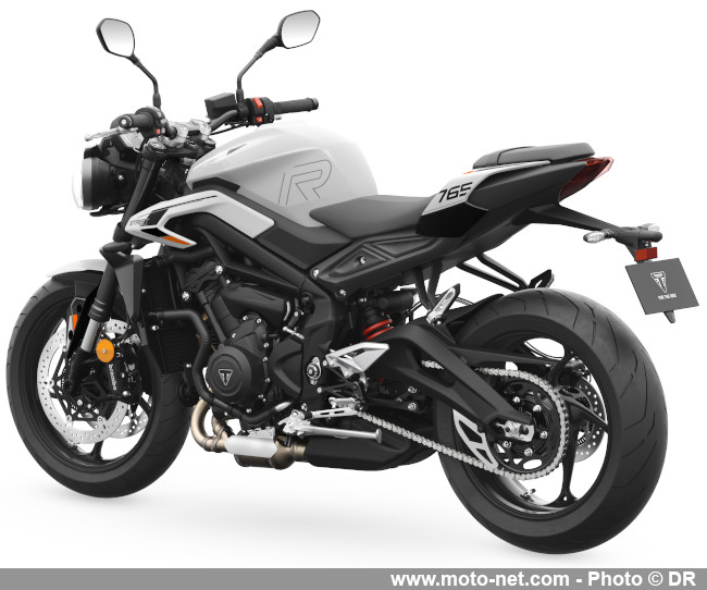 Quelques Speed Triple RR Breitling et plein de coloris 2025 chez Triumph 