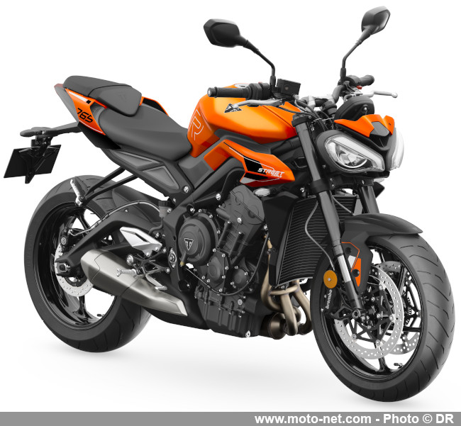 Quelques Speed Triple RR Breitling et plein de coloris 2025 chez Triumph 