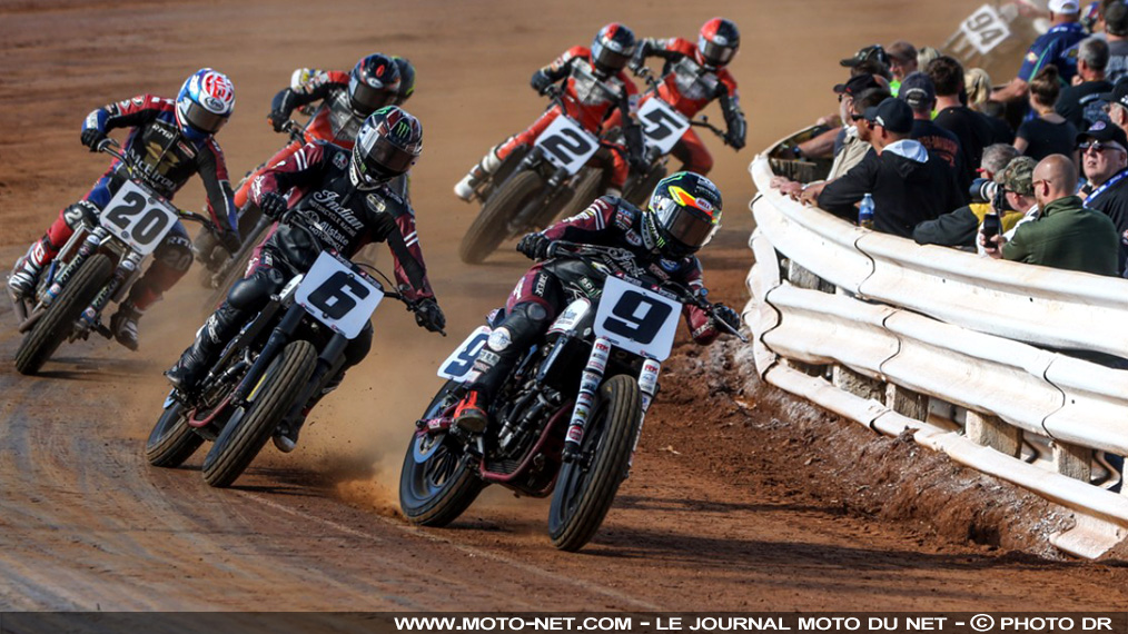 Indian et son pilote Jared Mees, champions AMA Flat Track 2017