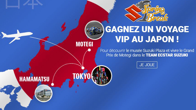 Portes ouvertes, remises et jeu concours : partez au GP du Japon avec Suzuki !