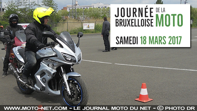 Première journée de la moto à Bruxelles le 18 mars