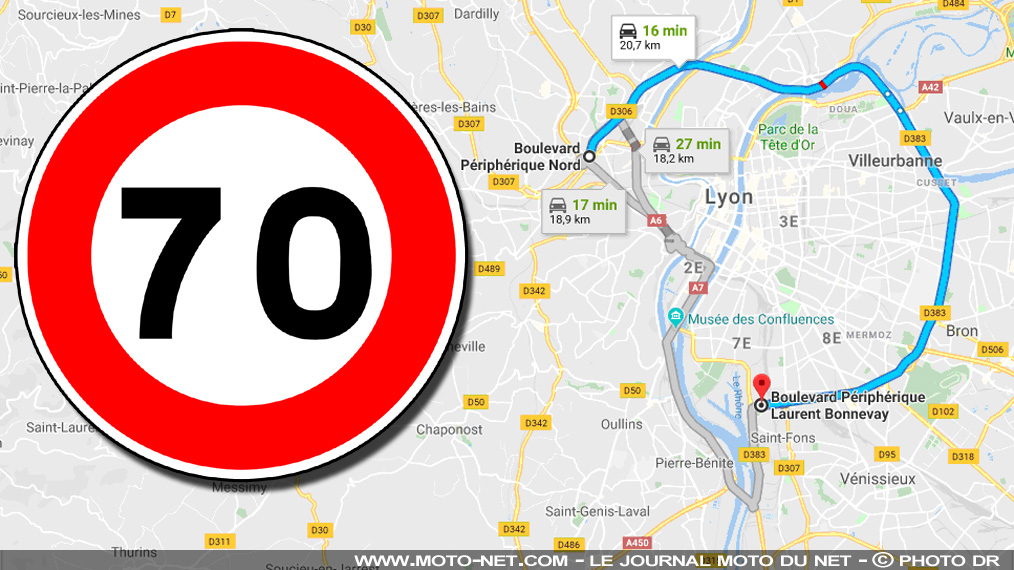 Quatre ans après Paris, Lyon limite son périphérique à 70 km/h