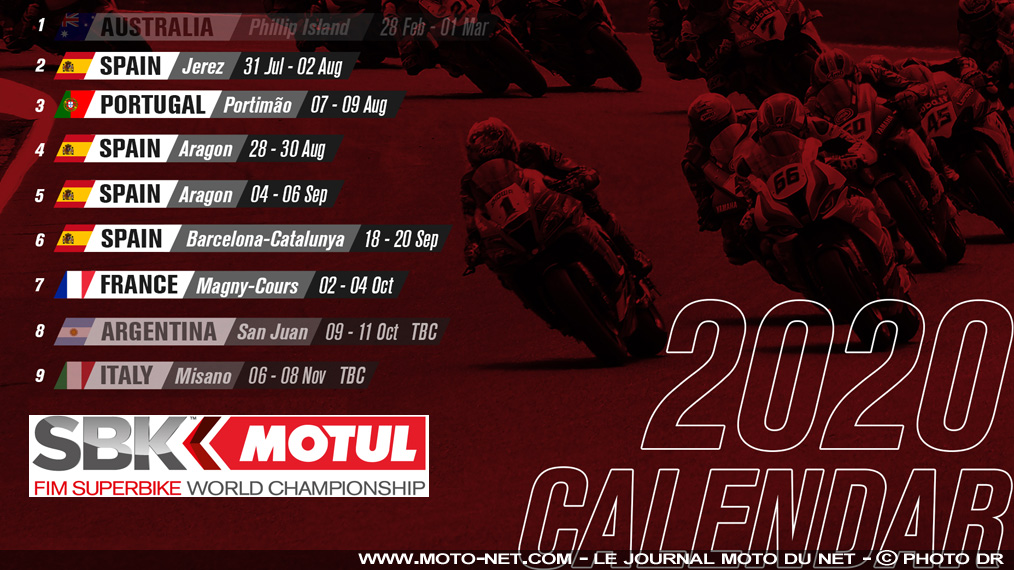 La Grande-Bretagne, les Pays-Bas et le Qatar sautent du calendrier WorldSBK 2020