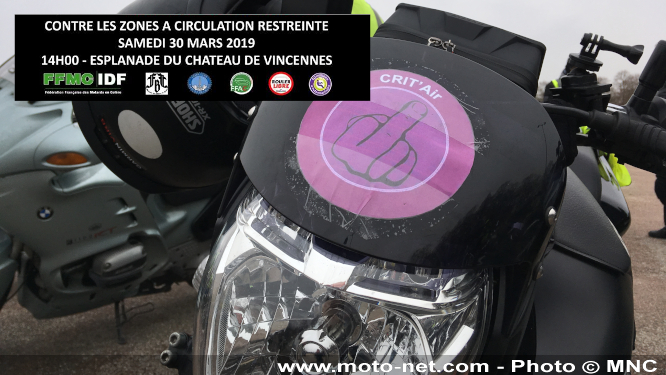 Nouvelle manif des motards contre l'interdiction des motos dans le Grand Paris