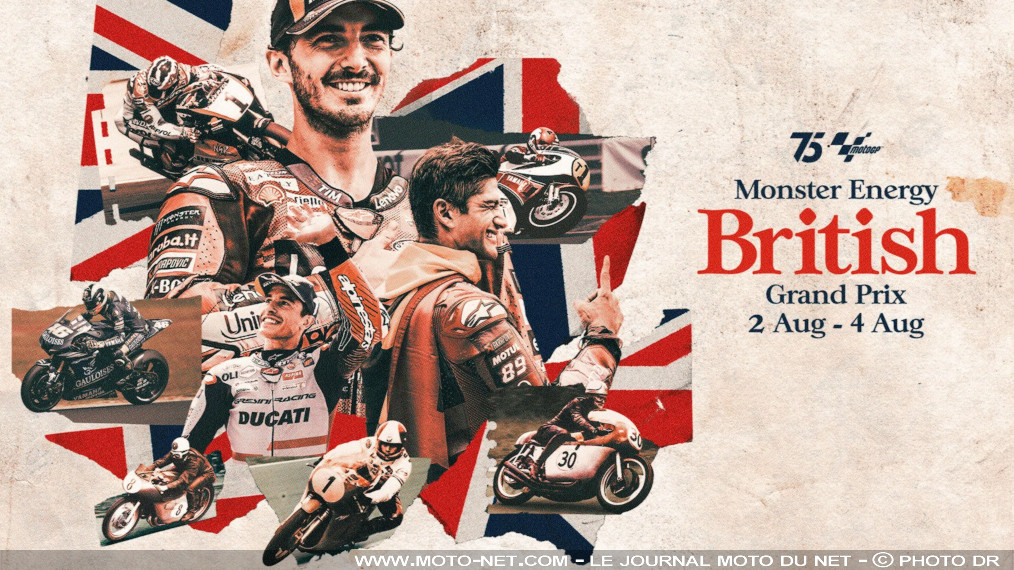 Les MotoGP célébreront à Silverstone 75 ans de courses et de décos moto