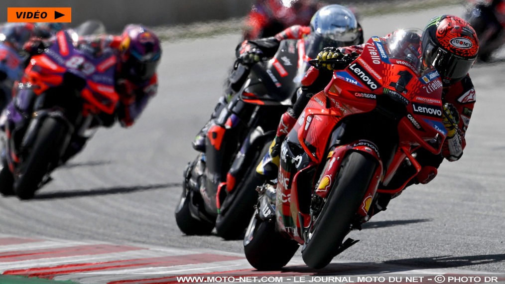 Les meilleurs moments du GP de Catalogne MotoGP 2024 en vidéo

Le Grand Prix de Catalogne 2024 s'est disputé ce week-end sur le circuit de Montmelo à Barcelone ! Pour fêter son futur départ à la retraite, A.Espargaro s'est imposé samedi en qualifs puis au Sprint. Mais le pilote Aprilia n°41, vainqueur du même GP l'an passé, s'est incliné ce dimanche face au champion Bagnaia, au leader Martin et à l'ancien patron M.Marquez...
