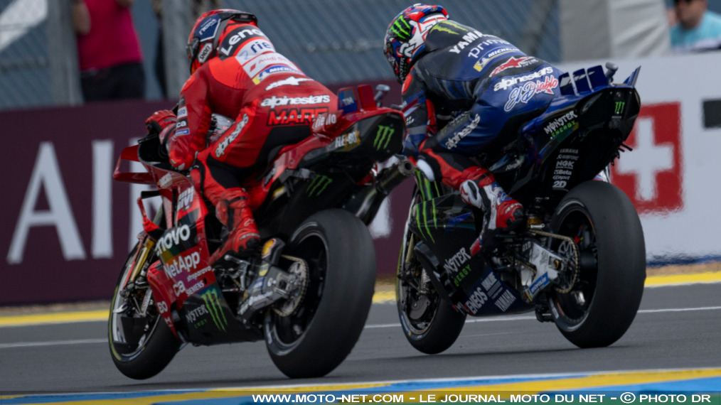 Rapide et combattant au Mans, Fabio Quartararo n'est pas le plus endurant

Merci Fabio ! Si le dimanche 11 mai 2025 a été le jour de gloire de Johann Zarco, premier vainqueur français de ''notre'' GP de France en catégorie reine depuis 71 ans (!), le samedi 10 aura été la journée de Fabio Quartararo, auteur d'une somptueuse pole record au circuit Bugatti et sage 4ème au Sprint.
