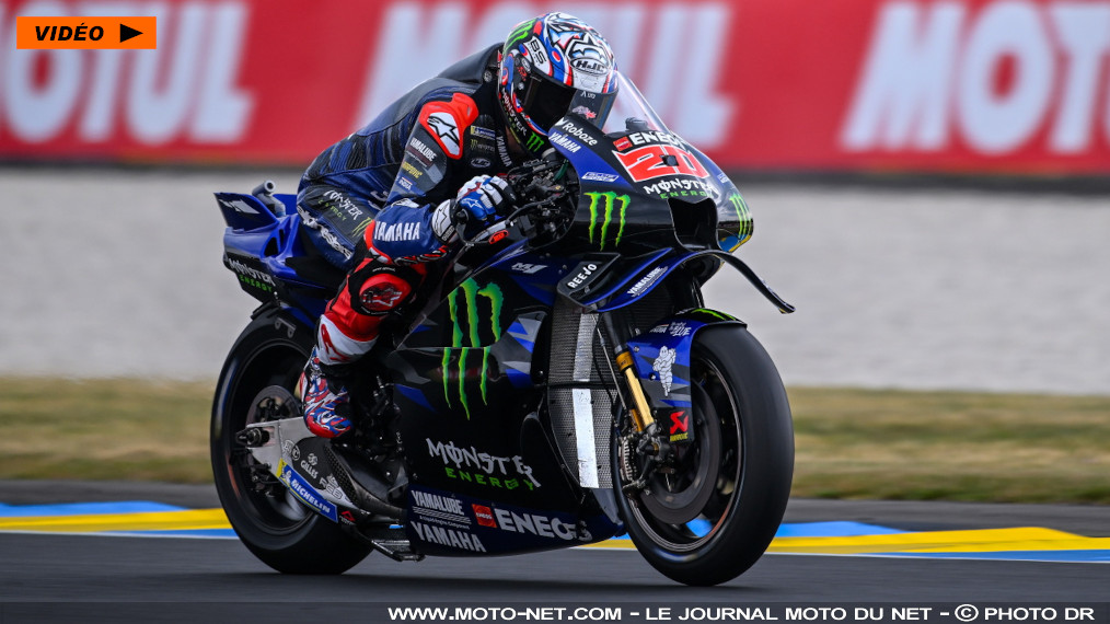 Fabio Quartararo dans le sillage de Marc Marquez au Mans

Vainqueur hier du tout premier ''Le Tour MotoGP'' à vélo, Marc Marquez s'est à nouveau montré le plus rapide sur le circuit Bugatti au guidon de sa Ducati cette fois, et le seul à passer sous 1' 30. Mais Fabio Quartararo et Pecco Bagnaia se trouvent à deux petits dixièmes de seconde. Douzième ce vendredi, Johann Zarco va devoir passer par la Q1...
