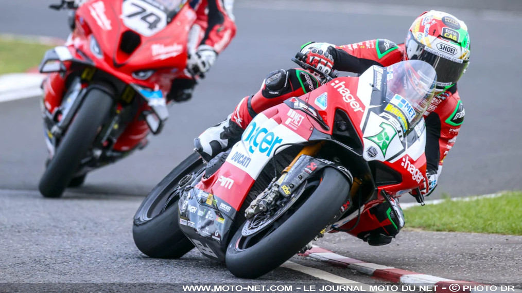 Glenn Irwin aussi fort que Joey Dunlop… à la North West 200

En remportant hier sa neuvième course Superbike - de suite ! - sur la North West 200, Glenn Irwin égale le record du mythique Joey Dunlop et de la légende vivante Michael Rutter. Le pilote Ducati n°1 a du batailler ferme contre Davey Todd, vainqueur en Superstock sur sa nouvelle BMW. Les patrons du TT Hickman, M.Dunlop et Harrison s'échauffent aussi !
