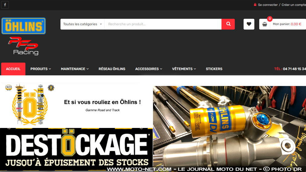 Une refonte bien "amortie" pour le nouveau site Öhlins