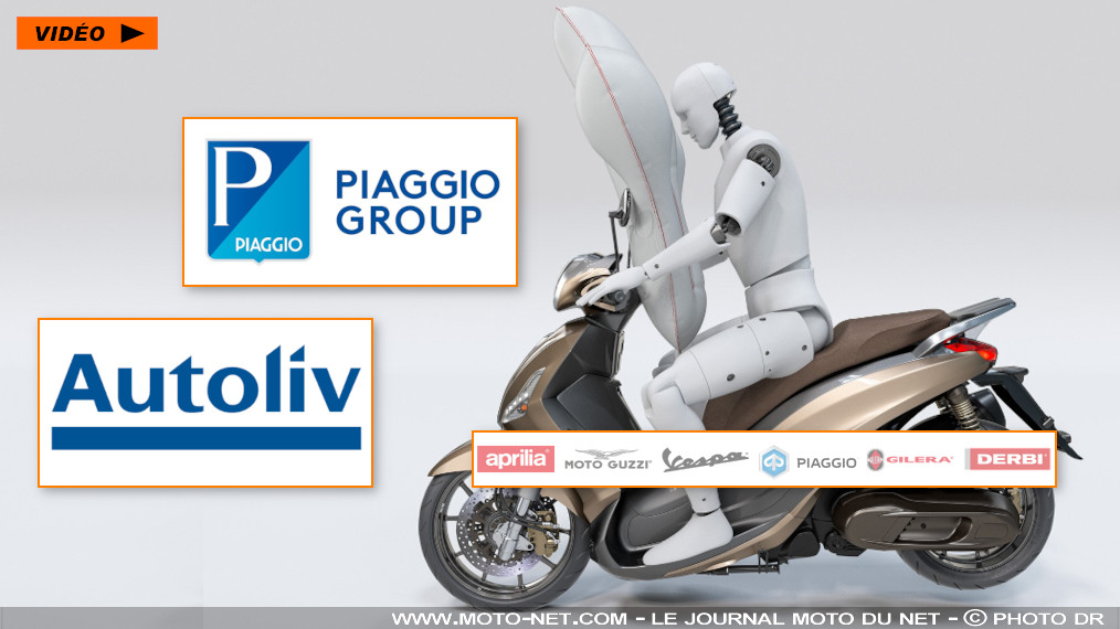 Piaggio et Autoliv planchent sur un futur airbag sur deux et trois-roues