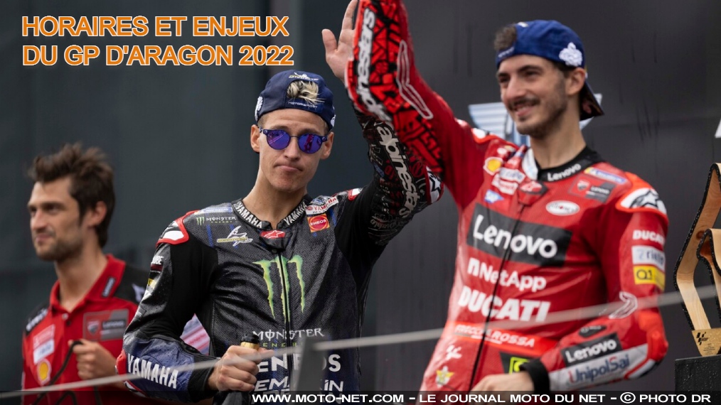 Horaires et objectifs du GP d'Aragon MotoGP 2022