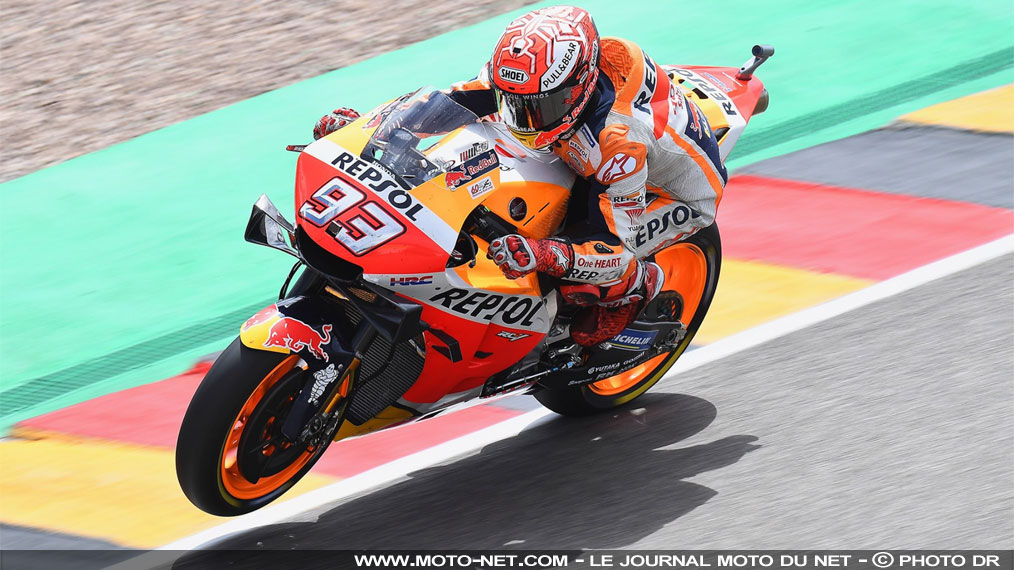 Marquez contient Quartararo pour signer sa 7ème pole MotoGP au GP d'Allemagne