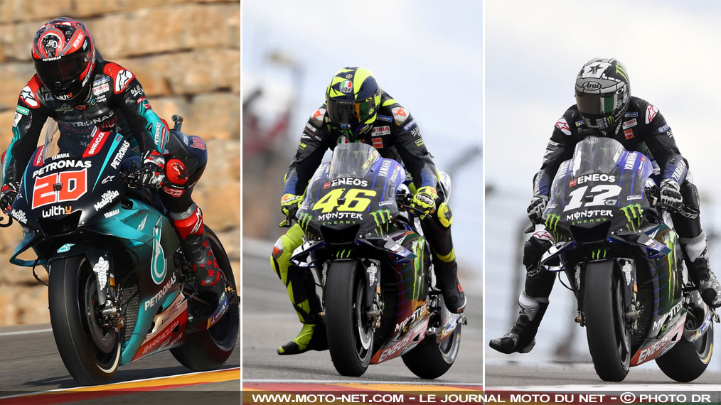 Mauvais choix de pneu pour Quartararo, Rossi et Viñales à Aragon