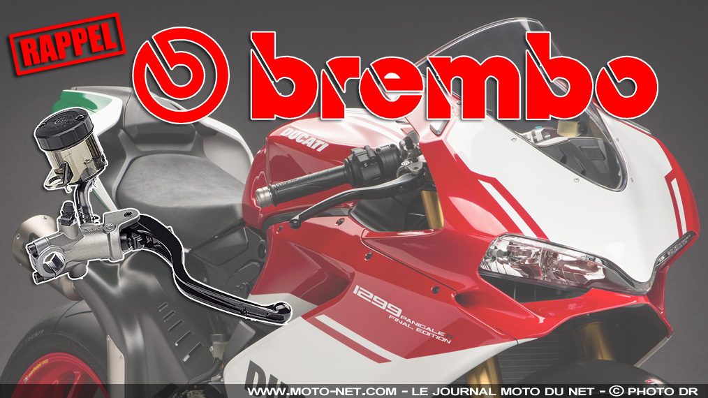 Rappel en France de motos équipées de certains freins Brembo