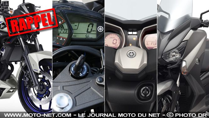 Yamaha rappelle les MT-03, YZF-R3, X-Max 125 et X-Max 400