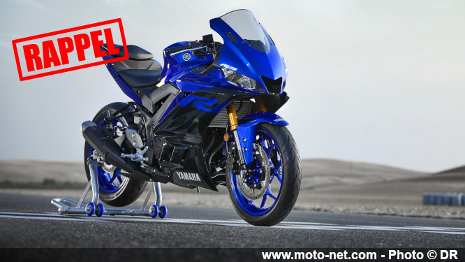 Yamaha rappelle 98 motos YZF-R3 modèle 2019 en France