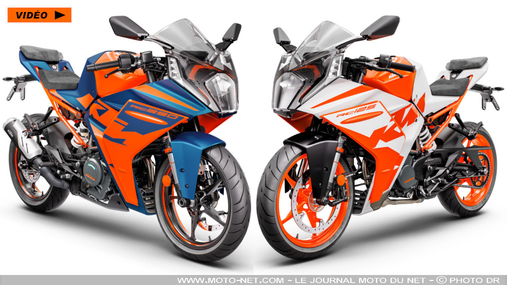 KTM affûte ses petites motos sportives RC125 et RC390 en 2022