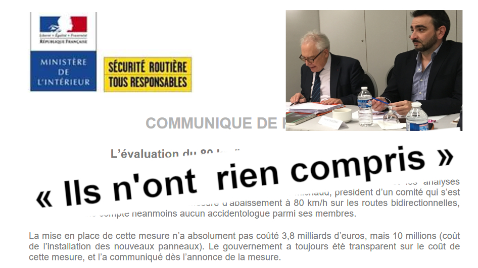 L'étrange réaction de la Sécurité routière à l'étude du professeur Prud'homme sur les 80 km/h