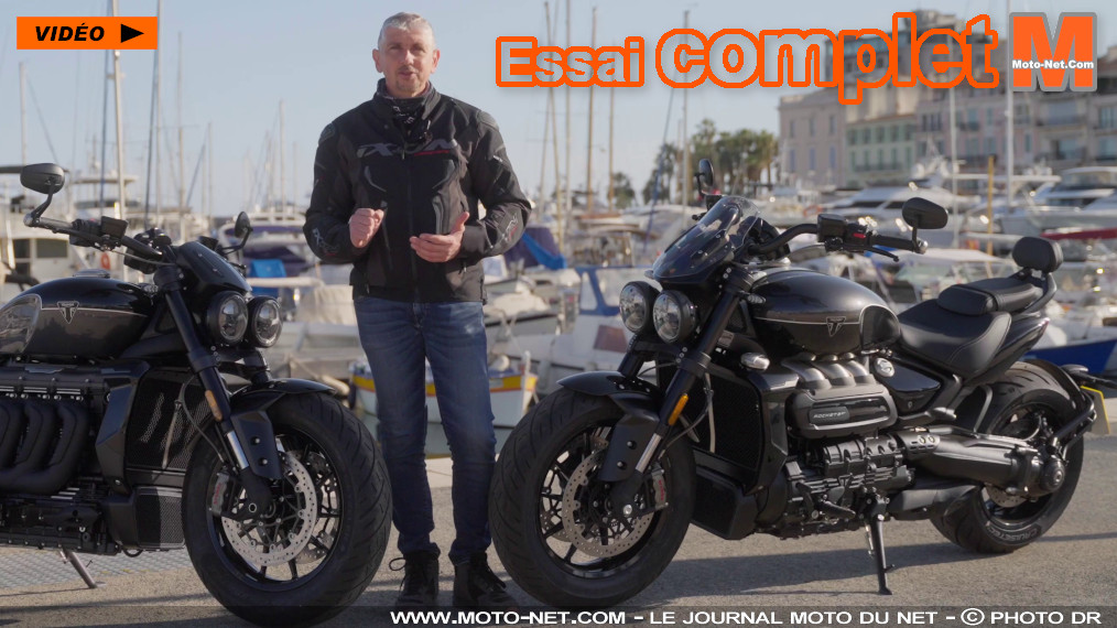 Triumph Rocket 3 Storm 2024 : notre essai complet en vidéo

La Rocket III est un festival à elle seule… Un festival de kilogrammes un peu, de chevaux beaucoup, de style passionnément, de newtons-mètres à la folie ! L'énorme Triumph reçoit pour 2024 un nouveau petit nom tempétueux et de légères mises à jour. Essai par notre correspondant à Cannes : Stéphane Lacaze !
